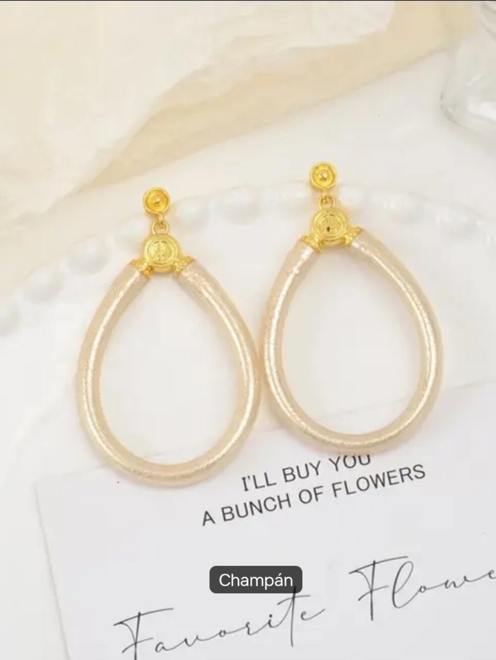 Budha All Weather Womens Earring. Color Cream Excellent Quality. (Not Budhagilrs